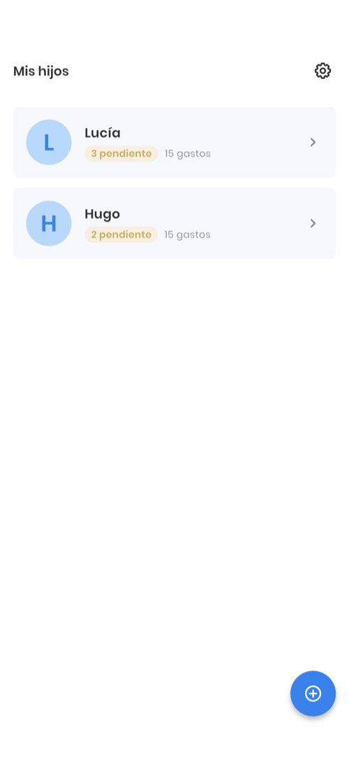 Todos los gastos del niño