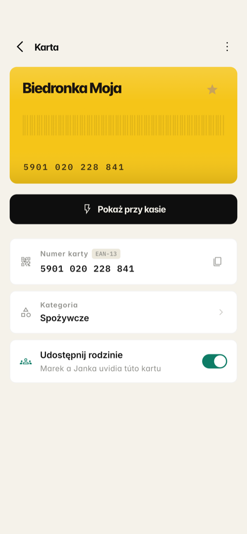 Szczegóły karty